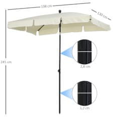 Homestar Suncobran 198x130x245 cm krem podesiv
