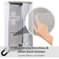 Homestar Ormarić za lijekove 25x12x48 cm srebrni