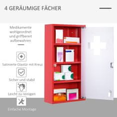 Homestar Ormarić za prvu pomoć Model 3 30x12x60 cm Crveni