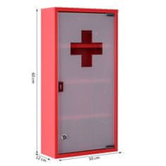 Homestar Ormarić za prvu pomoć Model 3 30x12x60 cm Crveni