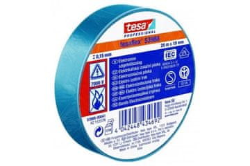Tesa Električna izolacijska traka Electrical insulation tape PVC 53947, IEC, 20 m x 19 mm, blue