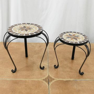 Autronic Stalak za cvijeće 30x30x34cm, keramika, bež, US1602