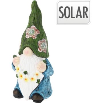 ProGarden Vrtni ukrasi KO-095241740 patuljak sa solarnim svjetlom 40,5 cm zeleni poklopac