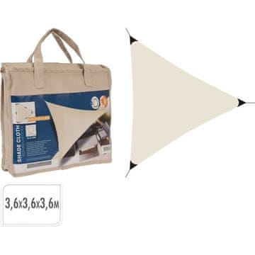 ProGarden Jedro za sjenu KO-C46400600 trokut 3,6 x 3,6 x 3,6 m cm krem ??boje