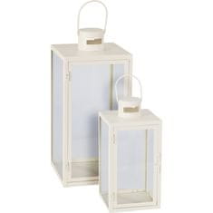 ProGarden Fenjer KO-NB1251570 metalni set od 2 komada 18 / 14 cm bijeli