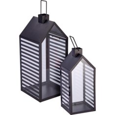 ProGarden Fenjer KO-NB1251530 metalni set od 2 komada 18 / 14 cm siva