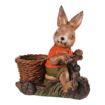 Autronic Pakiranje cvijeća Zec na kosilici s košarom - magnezij (MT772)