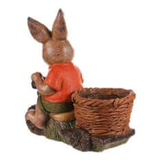 Autronic Pakiranje cvijeća Zec na kosilici s košarom - magnezij (MT772)