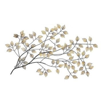 Autronic Zidna dekoracija Metalno drvce, šiljasti listovi, zlato (FA5019)