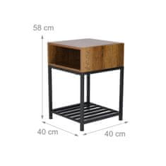 Northix 4-dijelni paravan s policama, crni, visokokvalitetno drvo, 2 police