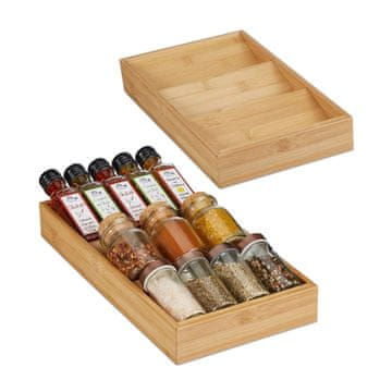 Northix Set od 2 bambusova stalka za začine za ladice