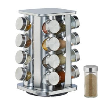 Northix Rotirajući stalak za začine s 16 staklenih tegli – organizacija i stil