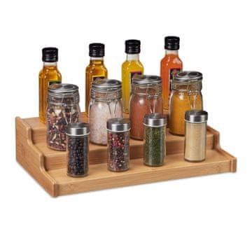 Northix Stojeći stalak za začine od bambusa – troslojne ljestve za organizaciju