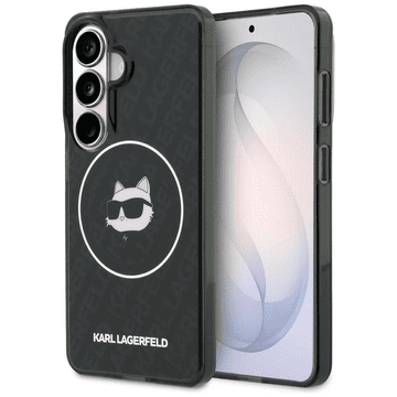 Karl Lagerfeld KLHMS26SHMKBCHOK hardcase ovitek z MagSafe za Samsung Galaxy S26 5G - Choupette - črn