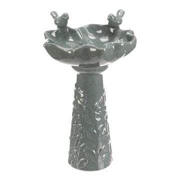 Autronic Hranilica/pojilica keramika, cvijet s pticama, stojeći, tamni mentol (KEX6004 GRN3-L)