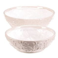 Autronic Pakiranje cvijeća keramička - zdjela, cvjetni dekor, cijena za set od 2 komada (KEX6020)