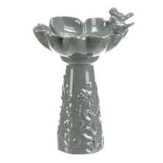 Autronic Hranilica/pojilica keramika, cvijet s pticama, stojeći, tamni mentol (KEX6004 GRN3-S)