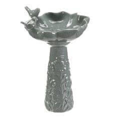 Autronic Hranilica/pojilica keramika, cvijet s pticama, stojeći, tamni mentol (KEX6004 GRN3-L)