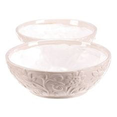 Autronic Pakiranje cvijeća keramička - zdjela, cvjetni dekor, cijena za set od 2 komada (KEX6020)