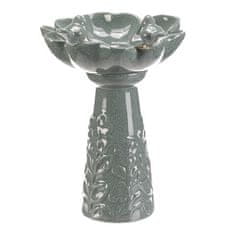 Autronic Hranilica/pojilica keramika, cvijet s pticama, stojeći, tamni mentol (KEX6004 GRN3-S)