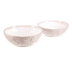 Autronic Pakiranje cvijeća keramička - zdjela, cvjetni dekor, cijena za set od 2 komada (KEX6020)