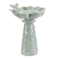 Autronic Hranilica/pojilica keramika, cvijet s pticama, stojeći, mentol (KEX6004 GRN-S)