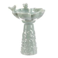 Autronic Hranilica/pojilica keramika, cvijet s pticama, stojeći, mentol (KEX6004 GRN-S)