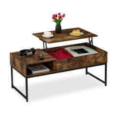 Northix Sklopivi stolić za kavu s prostorom za pohranu i podesivom pločom