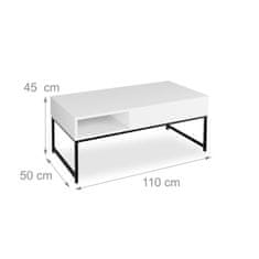 Northix Sklopivi stolić za kavu s podesivom visinom i prostorom za pohranu