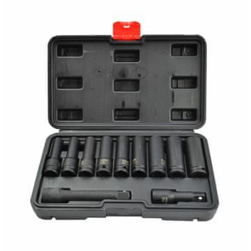 AWTOOLS SET DUGIH UDARNIH NASADNIH KLJUČEVA 1/2" 11 KOM. CRNE LINIJE