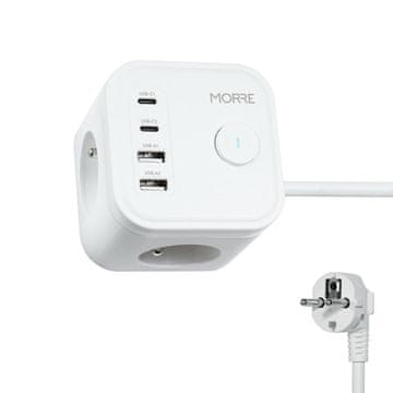 TIROSS MORRE KOSTKA ZASILAJĄCA 3G, 2xUSB, 2xUSBC 1,5m