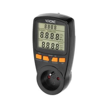 ORNO DVOTARIFNI VATMETAR S LCD ZASLONOM, CRNI