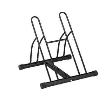 Northix Crni podni nosač za 2 bicikla s čelikom i praškastim premazom