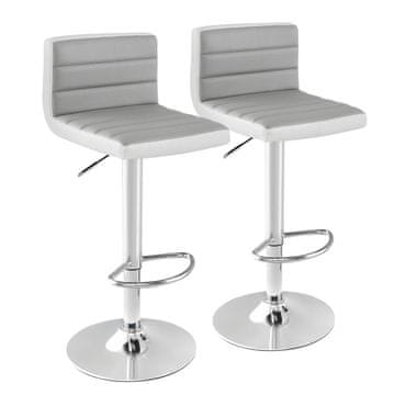 Northix Okretne barske stolice 2 kom podesive visine 82-102 cm PU koža