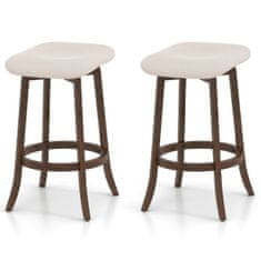Northix Set od 2 okretne barske stolice s podstavljenim sjedalom, smeđa