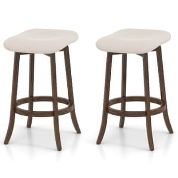 Northix Set od 2 okretne barske stolice s podstavljenim sjedalom, smeđa