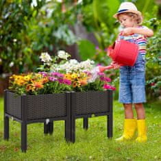 Netscroll Povišena vrtna žardinjera 40 × 40 cm za začinsko bilje, povrće i cvijeće, Growsy