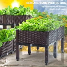 Netscroll Povišena vrtna žardinjera 40 × 40 cm za začinsko bilje, povrće i cvijeće, Growsy