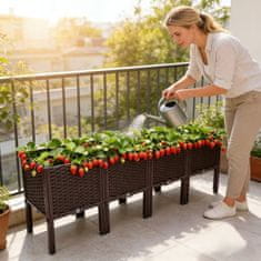 Netscroll Povišena vrtna žardinjera 40 × 40 cm za začinsko bilje, povrće i cvijeće, Growsy