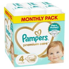 Pampers Premium Care pelene, veličina 4, 9-14 kg, 188/1