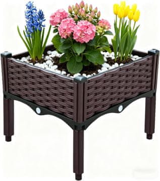 Netscroll Povišena vrtna žardinjera 40 × 40 cm za začinsko bilje, povrće i cvijeće, Growsy
