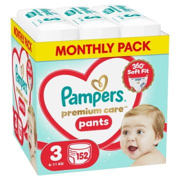 Pampers Premium Care pelene gaćice, veličina 3, 6–11 kg, 152/1