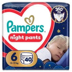 Pampers Night Pants pelene gaćice, veličina 6, 13–19 kg, 40/1