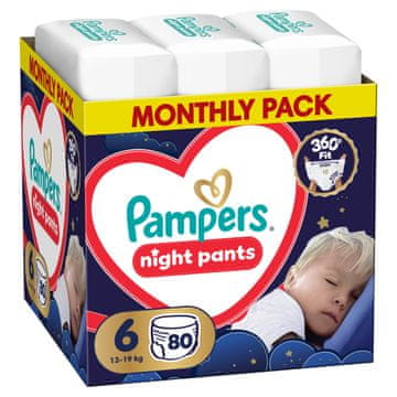 Pampers Night Pants pelene gaćice, veličina 6, 13–19 kg, 80/1