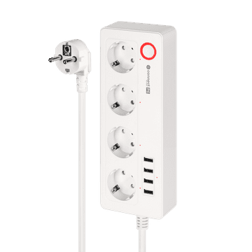 Produžni kabel za napajanje s 4 utičnice, 4xUSB 2100 mA kabel 1,5 m Tuya