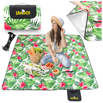 Izolacijska prostirka za piknik na plaži 200 x 200 sidra, vodootporno cvijeće