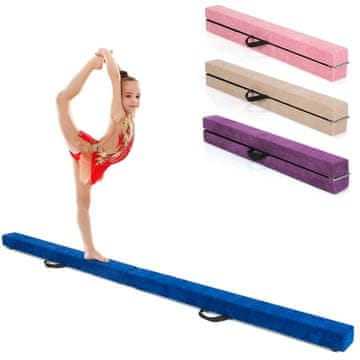 Northix Sklopiva gimnastička greda 210 cm drvena jezgra neklizajuća