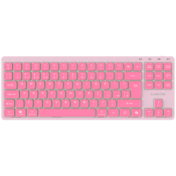 Canyon Canyon OnType 10 Low Profile EN bežična tipkovnica ružičasta