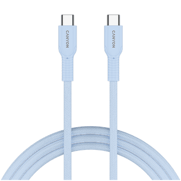 Canyon kabel OnWire 60CL C-C 60W COLOR pleteni 1m svijetloplavi