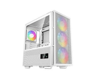 DEEPCOOL Kućište za računalo DeepCool CH560 Digital WH, E-ATX, ARGB, LCD, kaljeno staklo, bijelo